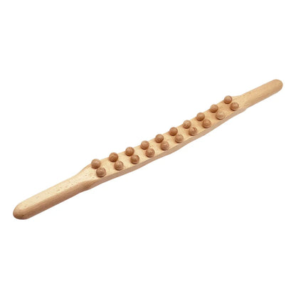 Massage Therapy 20 Beads Natural Wood Handheld Massager Therapy Stick Picture of the White Colour Sticks Offers