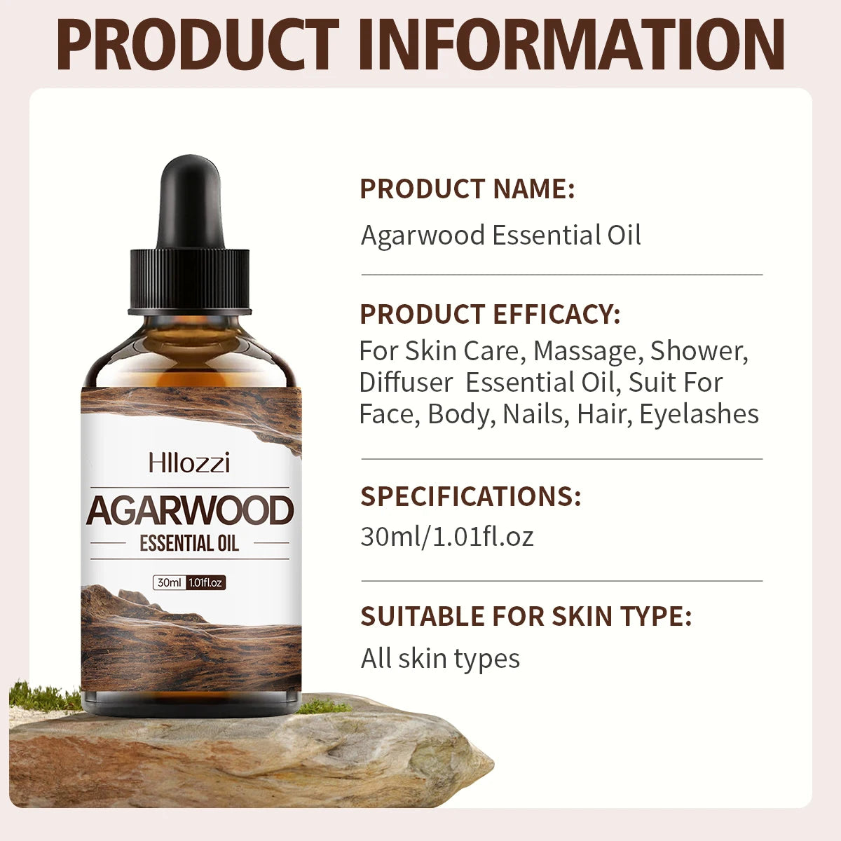 Massage Therapy Agarwood pure essential oil, rich in flavor for aromatherapy, massage, and humidifier/car use