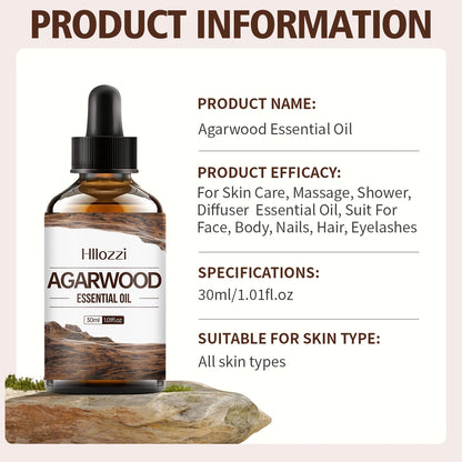 Massage Therapy Agarwood pure essential oil, rich in flavor for aromatherapy, massage, and humidifier/car use