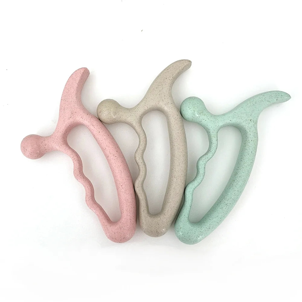 Massage Therapy Big Head Acupoint Massager 3 colour shown (green, Pink, beige)