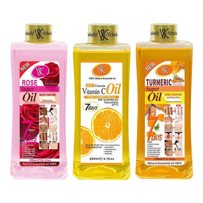 Massage Therapy Body massage oil: Turmeric Essential Oil/Rose/Vitamin C, Deeply Nourishing, Aromatherapy