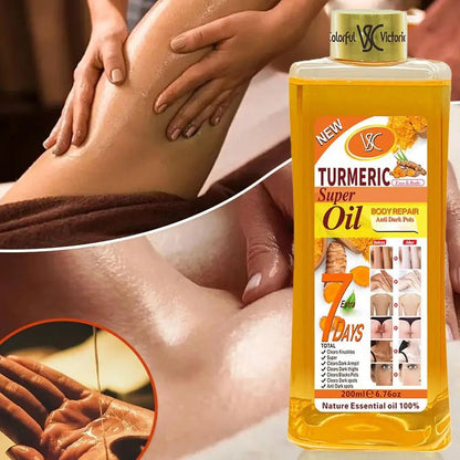 Massage Therapy Body massage oil: Turmeric Essential Oil/Rose/Vitamin C, Deeply Nourishing, Aromatherapy