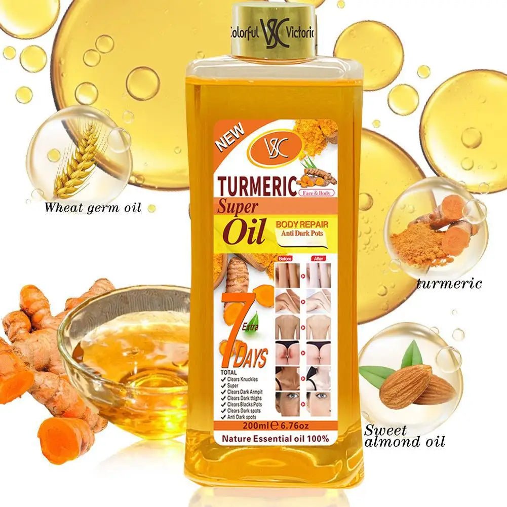 Massage Therapy Body massage oil: Turmeric Essential Oil/Rose/Vitamin C, Deeply Nourishing, Aromatherapy