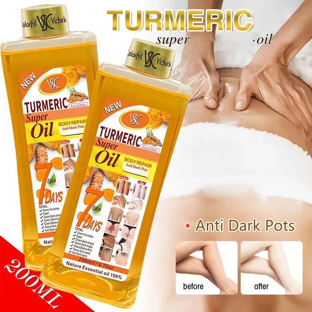 Massage Therapy Body massage oil: Turmeric Essential Oil/Rose/Vitamin C, Deeply Nourishing, Aromatherapy
