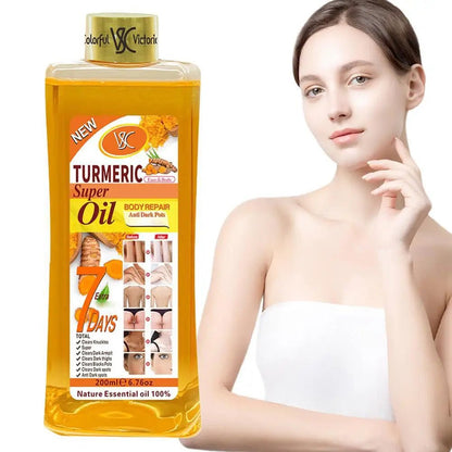 Massage Therapy Body massage oil: Turmeric Essential Oil/Rose/Vitamin C, Deeply Nourishing, Aromatherapy