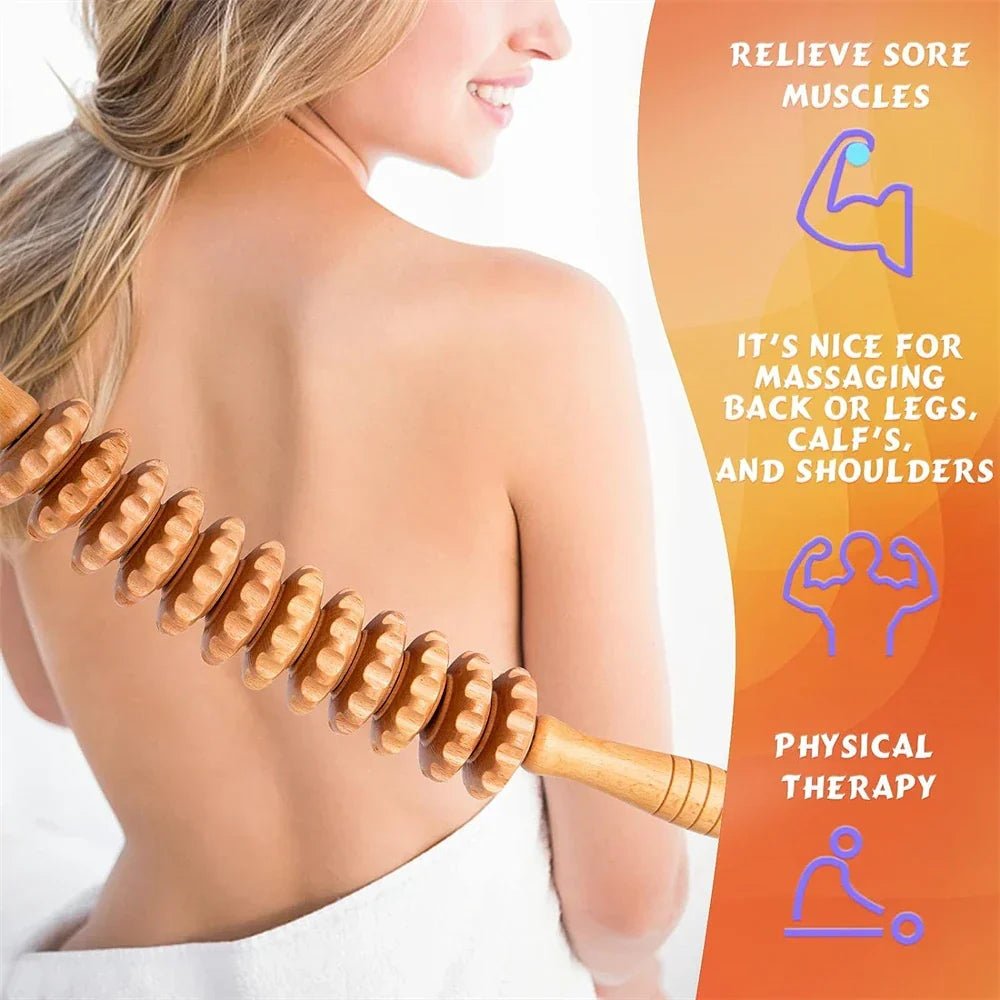 Massage Therapy Curved Wooden Massage Roller for Geisha