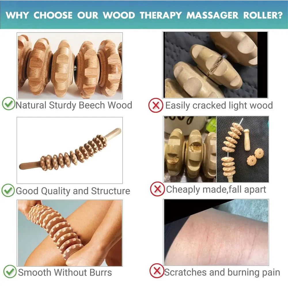 Massage Therapy Curved Wooden Massage Roller for Geisha