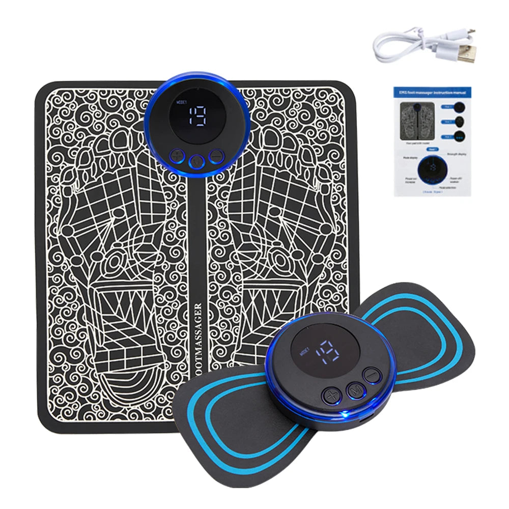 Massage Therapy Electric EMS Foot Massager + Pad Offers shown