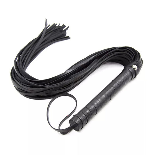 Massage Therapy Leather Whip Black Colour Length 69 cm Offers