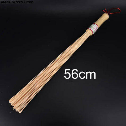 Massage therapy Natural Bamboo Massager 56 cm long handle up shown