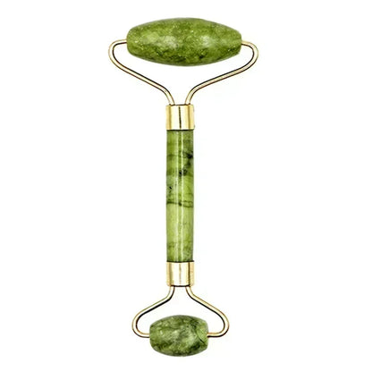 Massage Therapy Natural Jade Face Massager for Geisha 1 double sides rollers Green Colour stones Model A shown