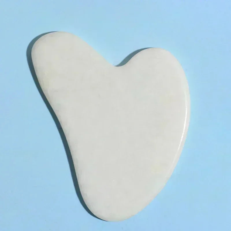 Massage Therapy Natural Jade Face Massager for Geisha 1 Facial Big Hearth shape White Colour stone offers shown