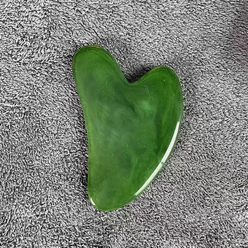 Massage Therapy Natural Colour Jade Stone Tools for Geisha  - Green Colour Tool Shown