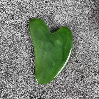 Massage Therapy Natural Colour Jade Stone Tools for Geisha  - Green Colour Tool Shown