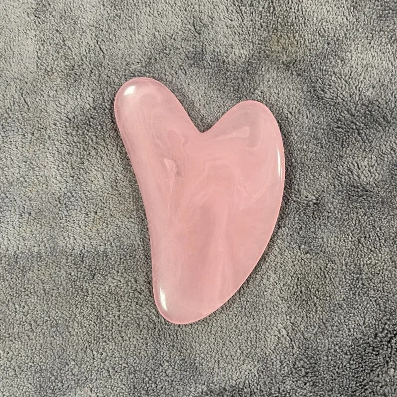 Massage Therapy Natural Colour Jade Stone Tools for Geisha  - Pink Colour Tool Shown