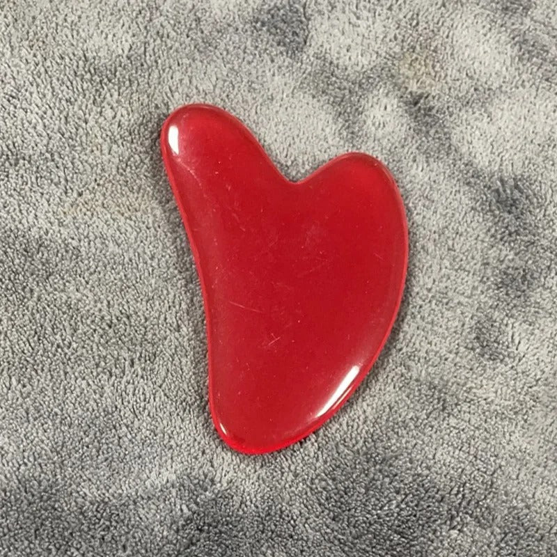 Massage Therapy Natural Jade Stone Tools for Geisha  Dark Red Colour Tool Shown