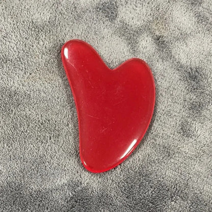 Massage Therapy Natural Jade Stone Tools for Geisha  Dark Red Colour Tool Shown
