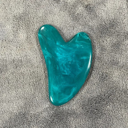 Massage Therapy Natural Jade Stone Tools for Geisha  Blue-Green Colour Tool Shown