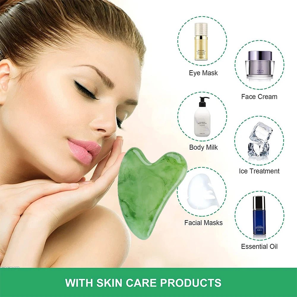Massage Therapy Natural Pink, Green, or White Colour Jade Stone Tools for Geisha  Light Green Colour tool
