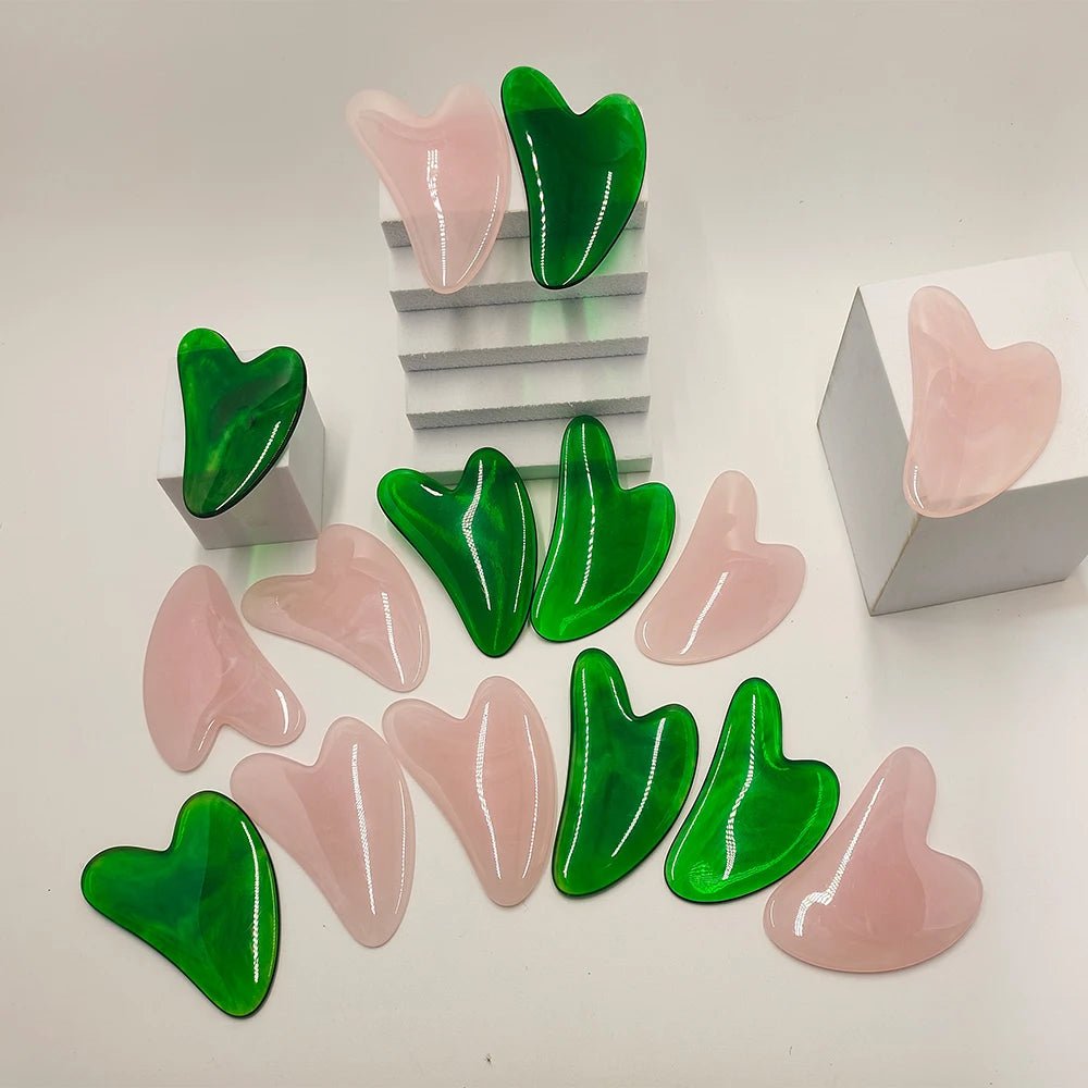 Massage Therapy Natural Pink, Green, or White Colour Jade Stone Tools for Geisha  15 Mixes Colour tools