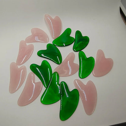 Massage Therapy Natural Pink, Green, or White Colour Jade Stone Tools for Geisha  15 Mixes Colour tools