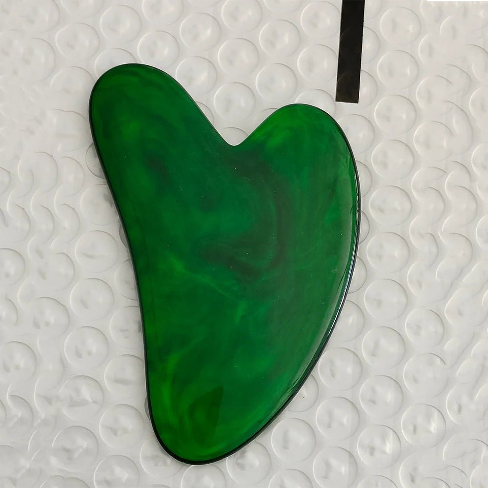 Massage Therapy Natural Pink, Green, or White Colour Jade Stone Tools for Geisha  Dark Green Colour tool