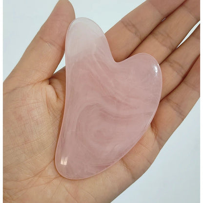 Massage Therapy Natural Pink, Green, or White Colour Jade Stone Tools for Geisha  Pink Colour tool