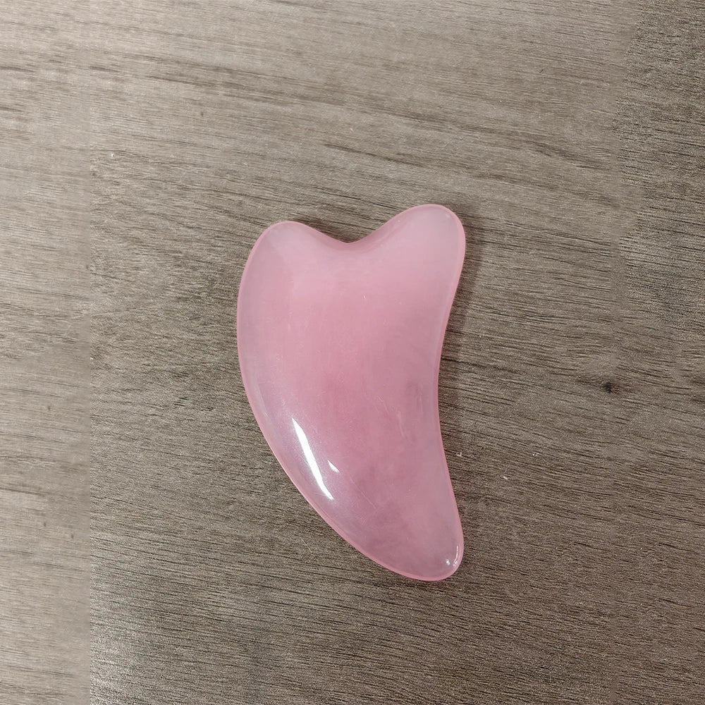 Massage Therapy Natural Pink, Green, or White Colour Jade Stone Tools for Geisha  Pink Colour tool