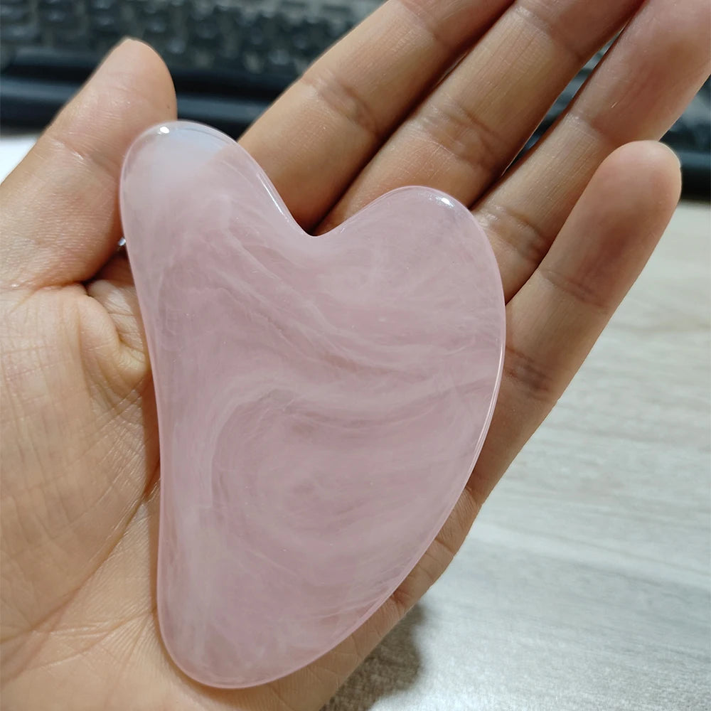 Massage Therapy Natural Pink, Green, or White Colour Jade Stone Tools for Geisha Pink Colour tool