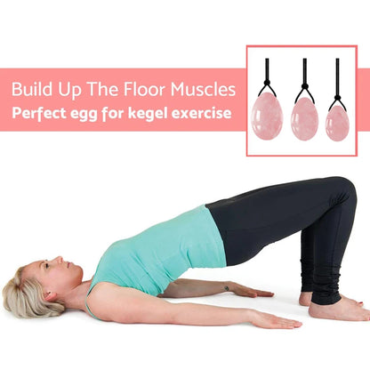 Massage therapy Natural Rose Jade Quartz Egg Build up muscles with Kegel exercise