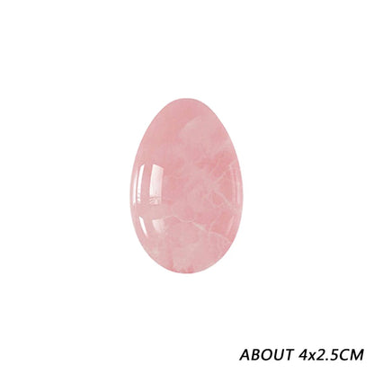 Massage therapy Natural Rose Jade Quartz Egg, picture of the Medium Jade Egg (size about 4 x 2,5 cm) Offers with No box
