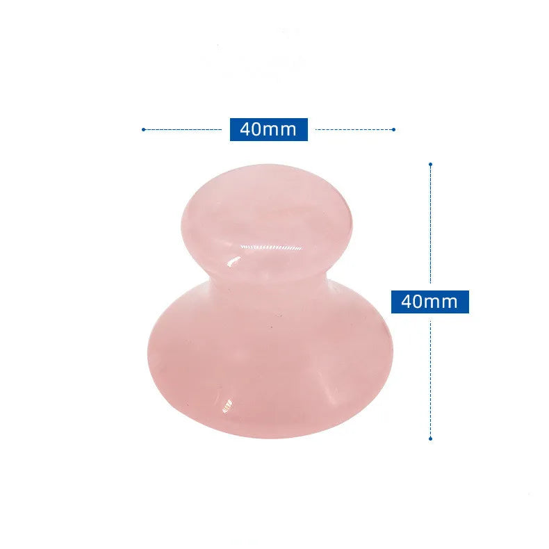 Massage Therapy Natural Rose Quartz Jade Stone Geisha Tool Mushroom 1 Pink colour jade mushroom shown with size 40 mm per 40 mm