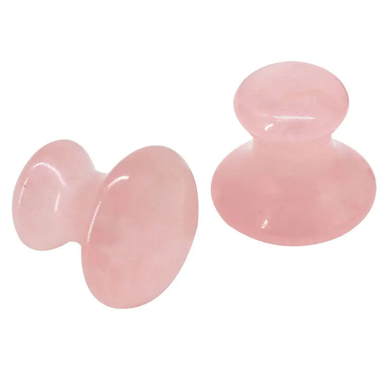 Massage Therapy Natural Rose Quartz Jade Stone Geisha Tool Mushroom 2 Pink colour jade mushroom shown