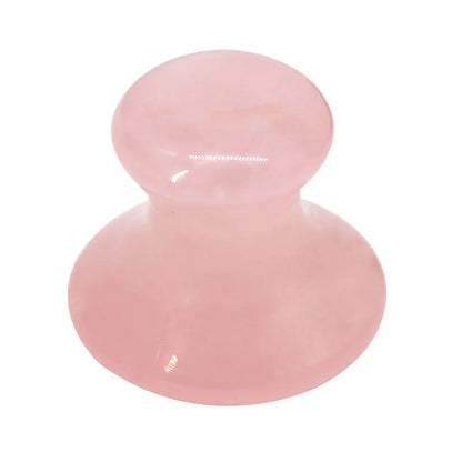 Massage Therapy Natural Rose Quartz Jade Stone Geisha Tool Mushroom 1 Pink colour jade mushroom shown very smooth texture