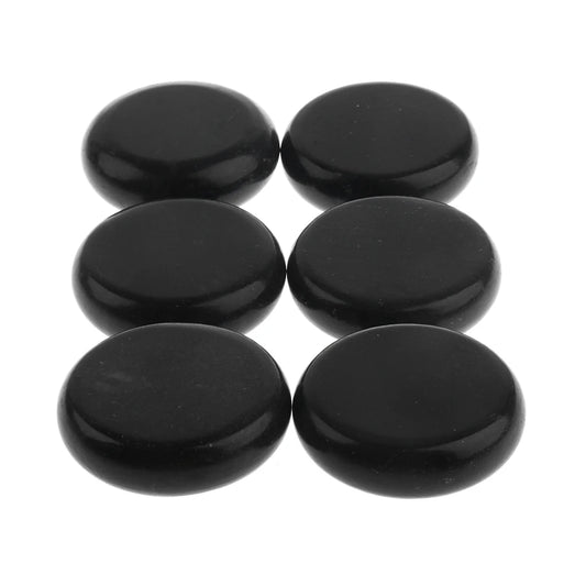 Massage therapy Natural Stone Set (6 pieces/set) 1 set shown 3 row of 2 black colour stones
