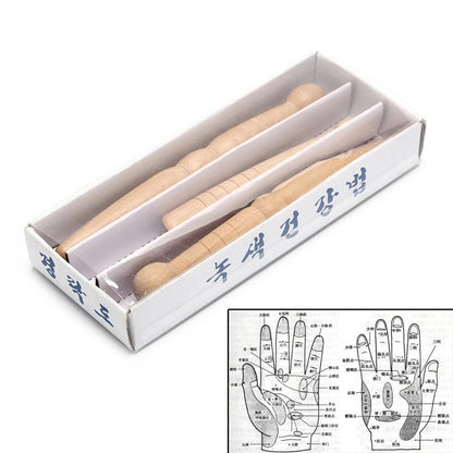 Massage Therapy Natural Wooden Foot Massage Stick (1 or 3 Pieces according to your choice) Picture of the 3 pieces offers.