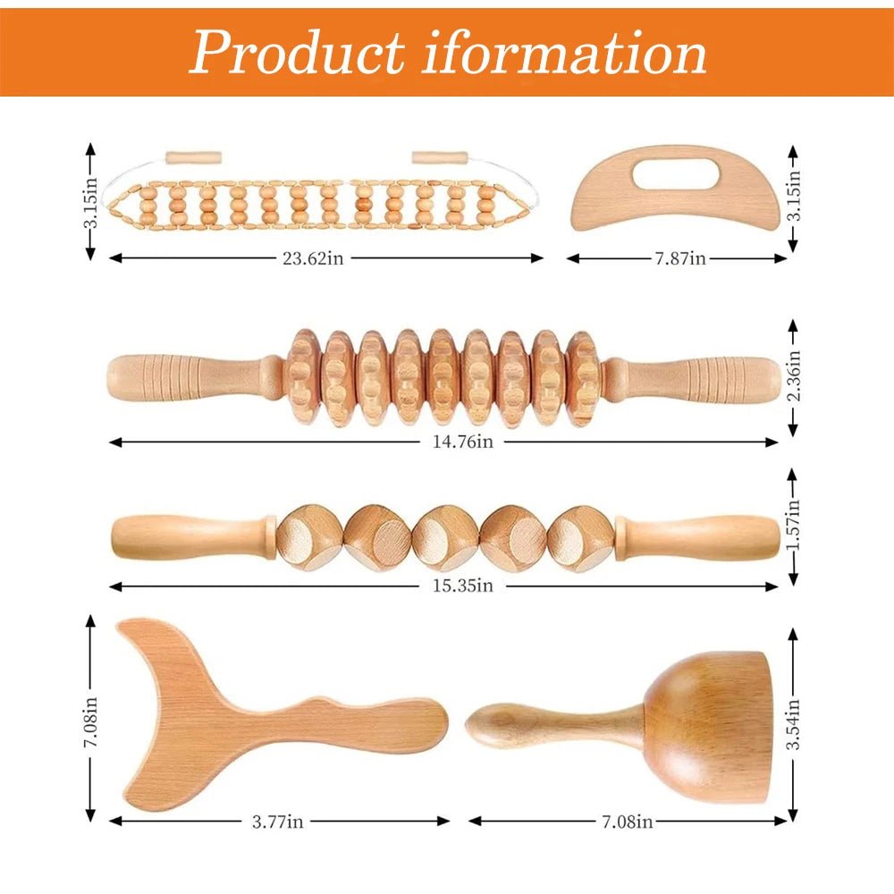 Massage Therapy Natural Wooden Massagers