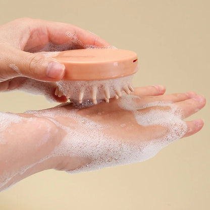 Massage Therapy Scalp Hair Massager Silicone Orange Colour