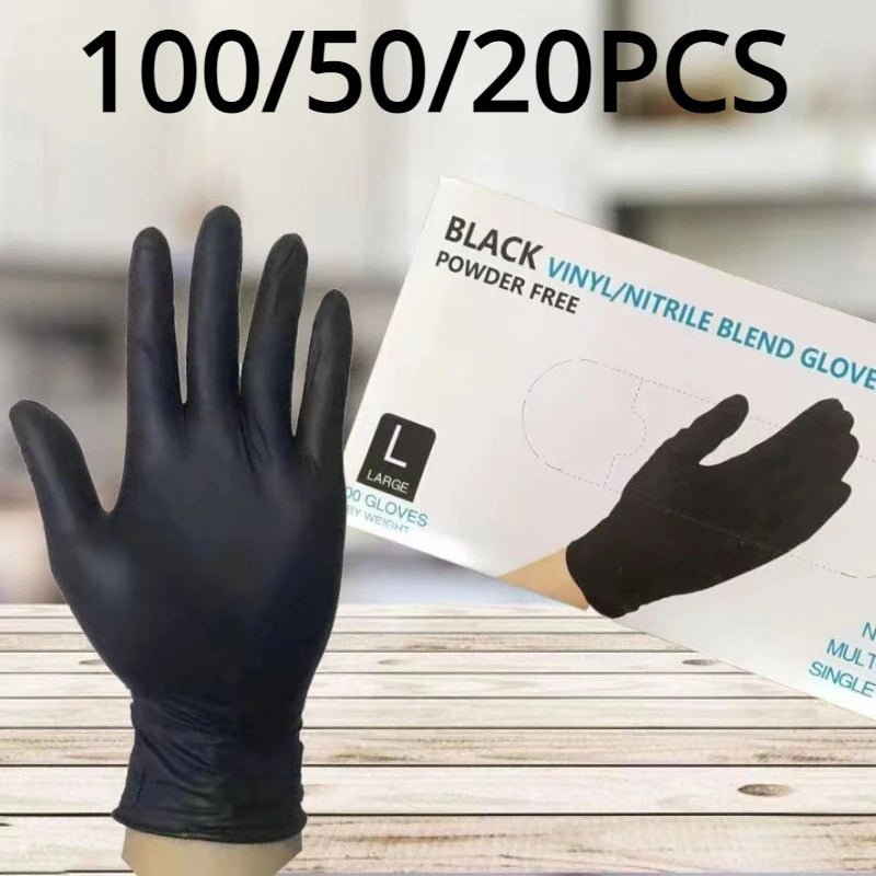 Medical supplies & Equipment Black Nitrile Gloves (20/50/100 Pieces)