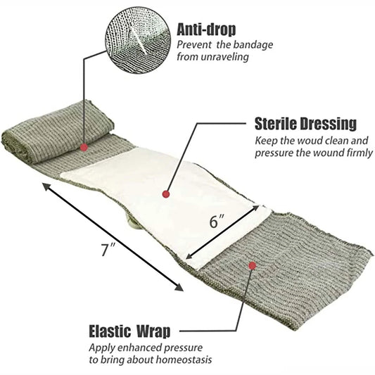 Medical Supplies & Equipment First Aid Military Medical Israeli Specifications Sterile Dressing Elastic Wrap shown