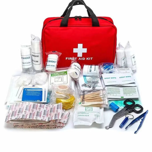 Medical Supplies & Equipment Medical First Aid Kit (184 Pieces) Large storage red Colour Bag with all 184 pieces included