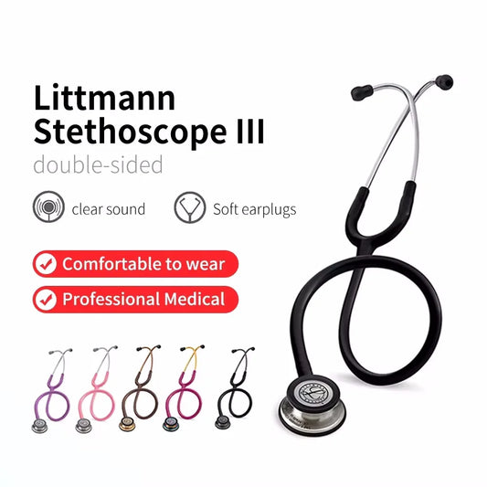 Medical Supplies & Equipment Stethoscope Double Diaphragm Littmann III Comfortable to wear Shown 