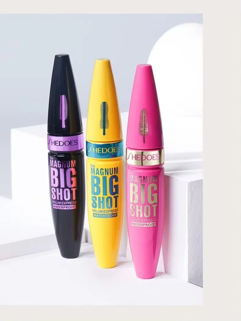 Personal Health Care 4D Black Mascara - Long-Lasting, Volumizing for All Skin Types - Pink, Yellow, and Black Colour