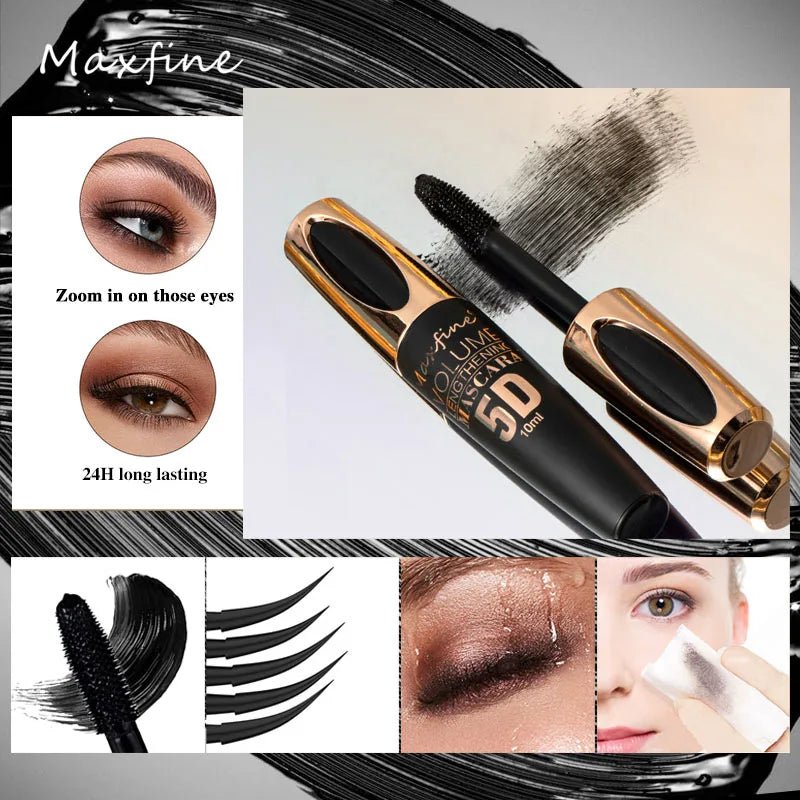 Personal Health Care 5D Silk Mascara with Big Eyes, Strong and Long-Lasting Black Colour and Length, Waterproof
