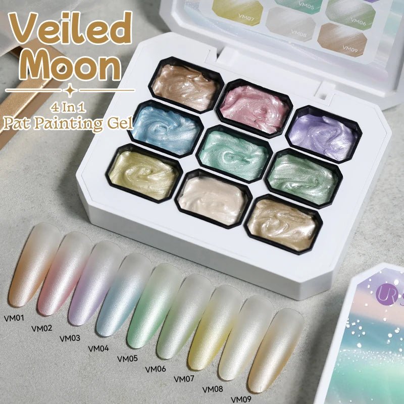 Personal Health Care 9 Colour Gradient Painting Gel Nail 4-in-1 Used For Gradient Nail Stamping Pattern