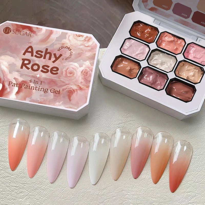Personal Health Care 9 Colour Gradient Painting Gel Nail 4-in-1 Used For Gradient Nail Stamping Pattern