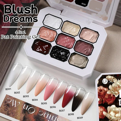 Personal Health Care 9 Colour Gradient Painting Gel Nail 4-in-1 Used For Gradient Nail Stamping Pattern