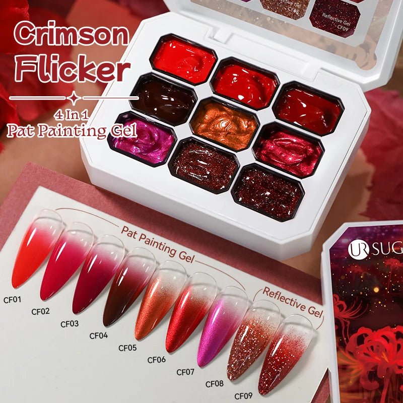 Personal Health Care 9 Colour Gradient Painting Gel Nail 4-in-1 Used For Gradient Nail Stamping Pattern