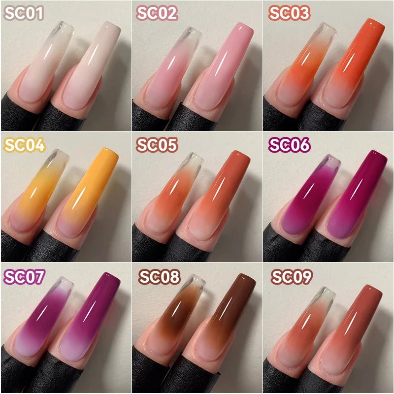 Personal Health Care 9 Colour Gradient Painting Gel Nail 4-in-1 Used For Gradient Nail Stamping Pattern