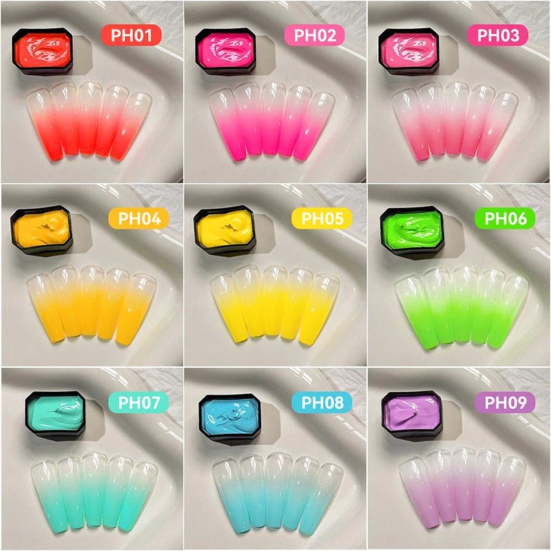 Personal Health Care 9 Colour Gradient Painting Gel Nail 4-in-1 Used For Gradient Nail Stamping Pattern